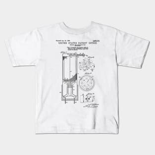 Early Television Patent Black Kids T-Shirt